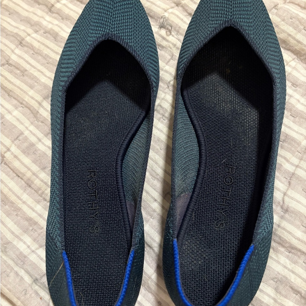 Rothy's Green and Black The Point Flats